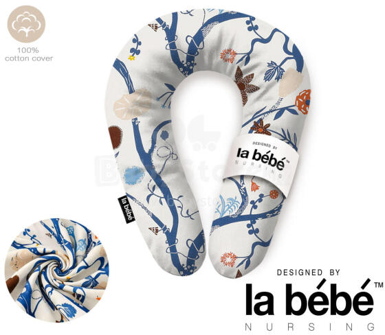 La Bebe™ Snug Maternity Pillow Art. 50608147 Nordic Branches. Pillow for Baby Sleep & Feeding, 20×70 cm