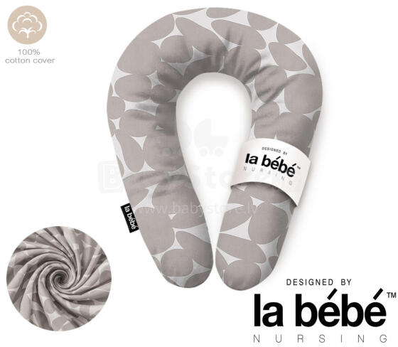 La Bebe™ Snug Maternity Pillow Art. 80579836 Nordic Pebbles. Подкова для сна / кормления малыша, 20x70 см