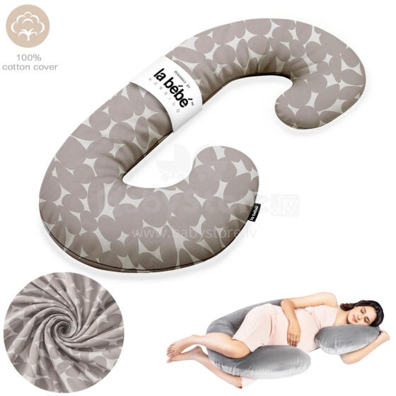 La Bebe™ Maternity Pillow Cotton Sì -Duo Art.80579836 Nordic Pebbles. Multifunctional maternity pillow with memory foam filling