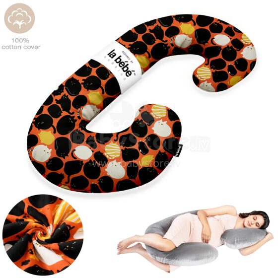 La Bebe™ Maternity Pillow Cotton Sì -Duo Art.30579834 Nordic Cats. Multifunctional maternity pillow with memory foam filling