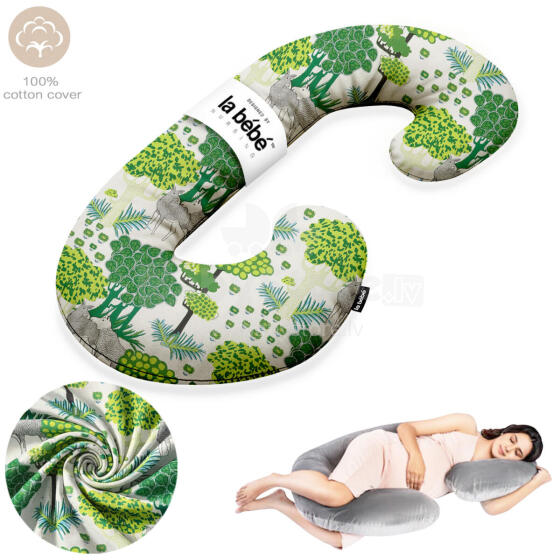 La Bebe™ Maternity Pillow Cotton Sì -Duo Art.20608166 Nordic Forest. Multifunctional maternity pillow with memory foam filling