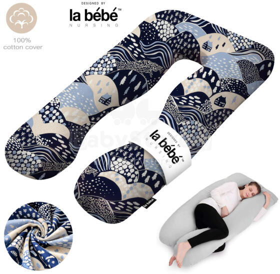 La Bebe™ Cushy Maternity Pillow Art. 00608159 Nordic Hills. Daudzfunkcionāls spilvens grūtniecēm (U Shaped), sintepona pildīšana, 155x80cm