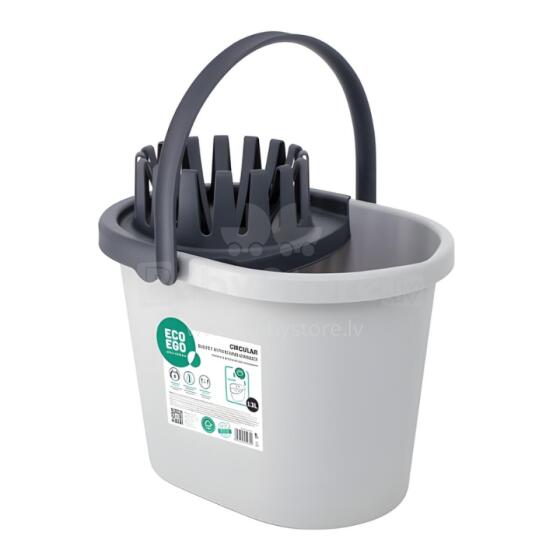 Oval bucket with round push button Eco Ego