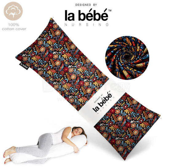 La Bebe™ Easy Maternity Pillow Art. 40579838 Nordic Florals. Memory Foam 135 x 40 cm