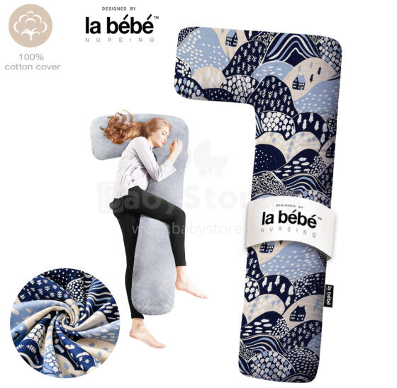La Bebe™ Flopsy Pillow Art.00608159 Nordic Hills. Cotton Nursing Maternity, 180 см