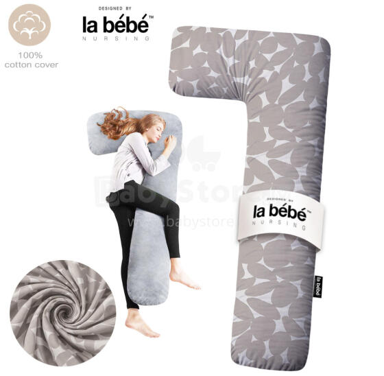 La Bebe™ Flopsy Pillow Art.80579836 Nordic Pebbles. Cotton Nursing Maternity Memory foam, 180 см