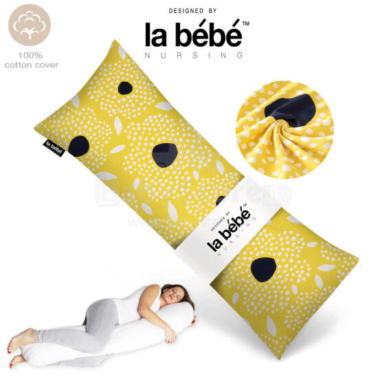La Bebe™ Easy Maternity Pillow Art.70608146 Nordic Seeds. Многофункциональная подушка для сна с наполнителем из синтепона (синтепух,особенно мягкий и тихий) 135 x 40 cm