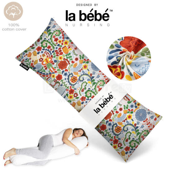 La Bebe™ Easy Maternity Pillow Art.60608156 Nordic Bloom.  135 x 40 cm
