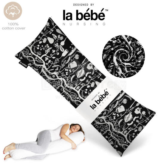 La Bebe™ Easy Maternity Pillow Art. 20608144 Nordic Night. Daudzfunkcionāls gulēšanas atbalsta spilvens ar sintepona (bumbiņsintepons) pildījums (īpaši mīksts un kluss) 135 x 40 cm