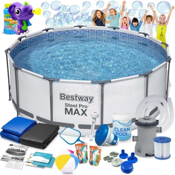 Bestway 56595 427 x 84 см 17-в-1 каркасный бассейн + Бульбулятор БЕСПЛАТНО