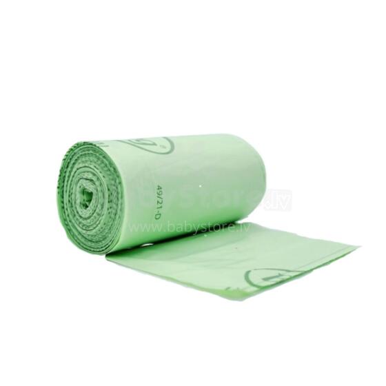 Компостируемые мусорные мешки BioBag 80L Superline (20 шт. в рулоне) 23 м&sup2;, 68x91 см, зеленые.