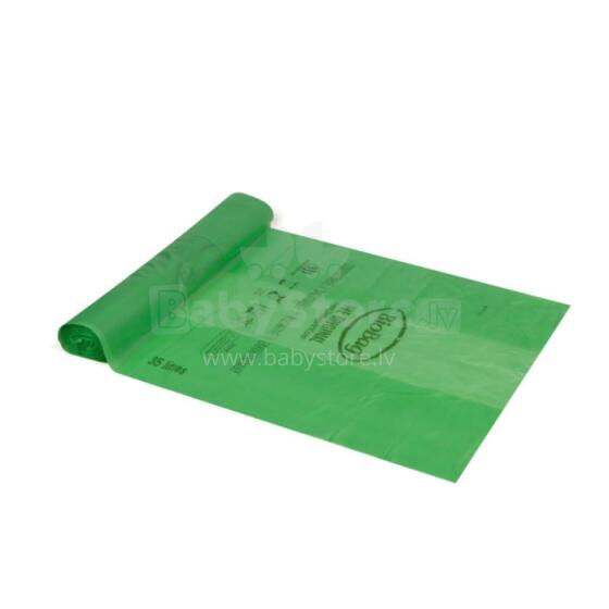 Компостируемые мусорные мешки BioBag 35L Superline (40 шт. в рулоне) 17 мкр. 58x71 см, зеленые.
