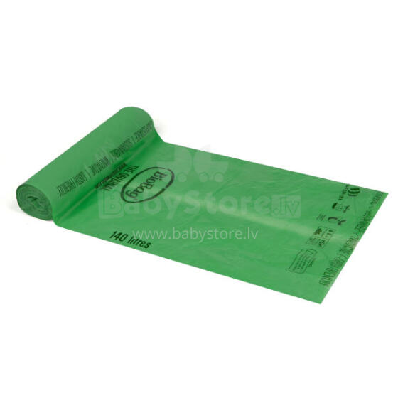 Atkritumu maisi kompostējami BioBag 120/140L (16 gab. rullī) 17mkr. 87x150cm zaļi 
