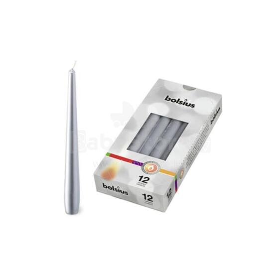 Table candle 1pc. 245/24mm silver