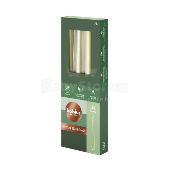 Table candles 4pcs. in a box 245/24mm silver