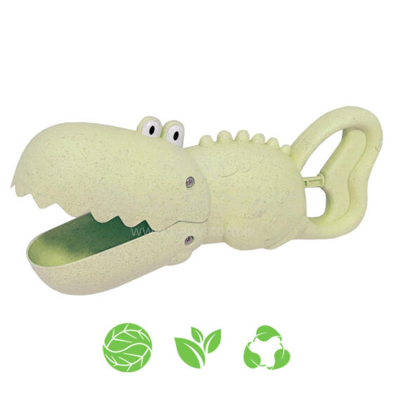 WOOPIE GREEN Krokodila Smilšu un Ūdens Kauss Zaļš BIODEGRADABLS ORGANISKS MATERIĀLS