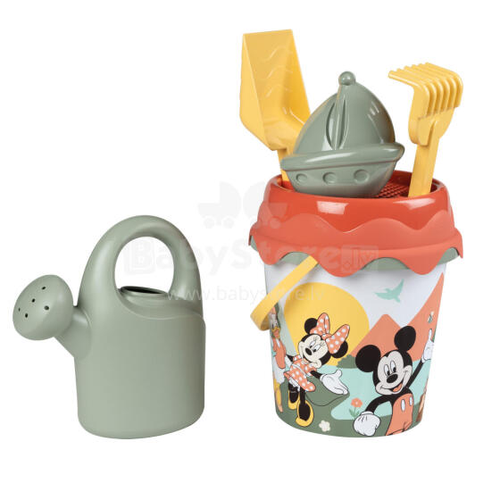 SMOBY GREEN Bucket with Sand Accessories and Watering Can Made of Bioplastic