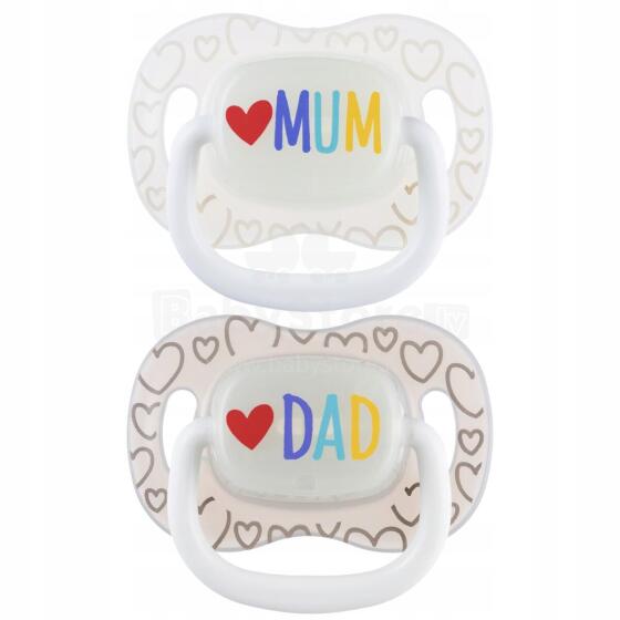 CANPOL 34/939 Силиконовая успокаивающая соска Симметричная 0-6м LoveMum&Dad 2 шт