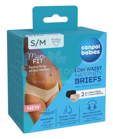 CANPOL 78/018 Mum Fit Мaternity Underbelly Briefs Размер S/M 2 шт.
