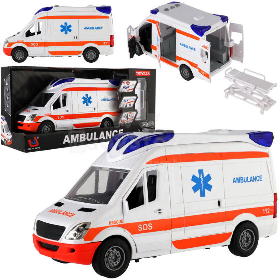 AUTO AMBULANS Z NOSZAMI ŚWIATŁO I DŹWIĘK