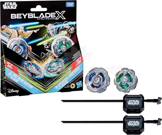Beyblade X Star Wars Collab, Obi-Wan Kenobi 4-60P Art.276957 Beyblade Spinner,2 psc