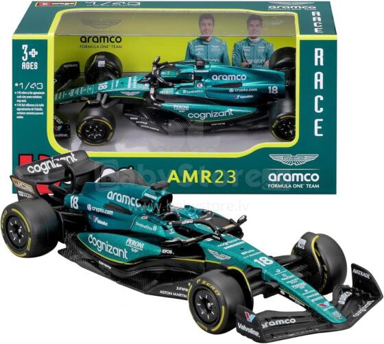 Bburago - Aston Martin AMR23 #18 Stroll - Реалистичная модель в масштабе 1:43 art.277050