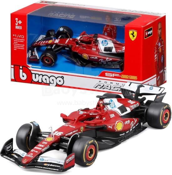 Bburago Ferrari SF-25 F1 2025#16 Leclerc Diecast Model Car 1:43 art.277051