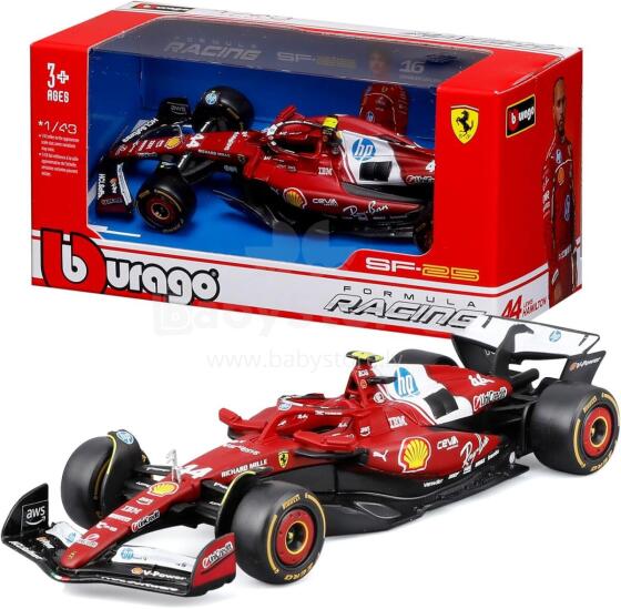 Bburago Модель автомобиля Ferrari SF-25 F1 2025 #44 Hamilton в масштабе 1:43 art.277052