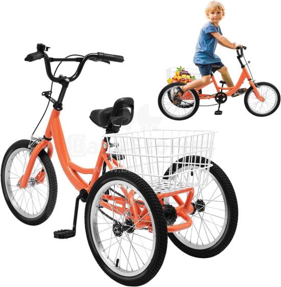 Kidsworld 16″ Tricycle  Art.277071  Детский трёхколёсный велосипед с металлической рамой