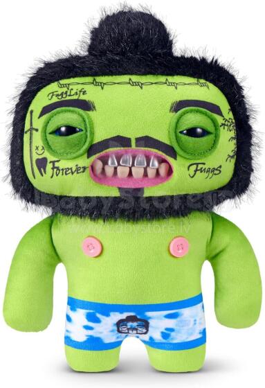 Fuggler Fugg Stars 23cm Plush Toy (Rhymer Mcslimer) by ZURU - Funny Ugly Monster Cuddly Toy with Human-like Teeth, Collectable Plush Toy for Children, Teens, Teens, Adults & Plush Fans