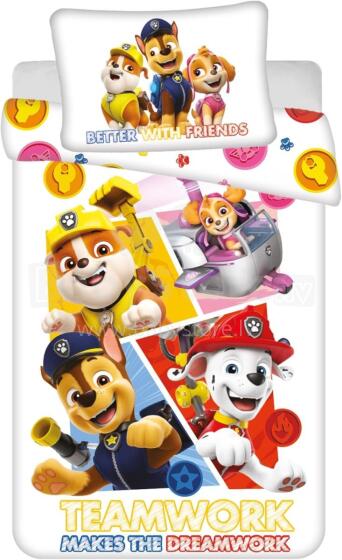 Faro Tekstylia Disney Bedding Paw Patrol Art.277233 Kokvilnas gultas veļas komplekts 100x135+40x60 cm