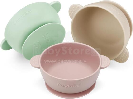PandaEar  Silicone Bowl Art.277483 Bērnu silikona bļoda,3 gab