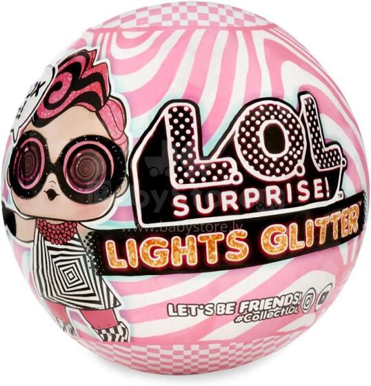 L.O.L. Surprise Lights Glitter Art.LLUB4  lelle, 8 cm