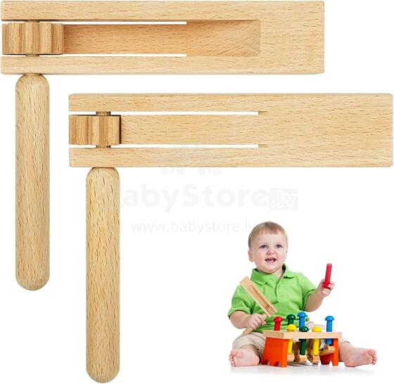 Wooden Ratchet Noise Maker Art.277523 Koka tarkšķis,1 gab