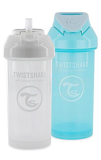 Twistshake Straw Cup Art.277527 Mix  Pudelīte ar salmiņu no 6 +mēn, 360 ml,2 gab