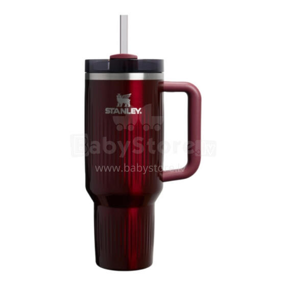 Термокружка с трубочкой The Quencher H2.0 Fluted Tumbler 1,18 л, глянцевый бордовый