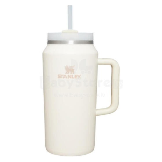 Thermos bottle with straw The Quencher H2.0 Tumbler 1.90L in cream color