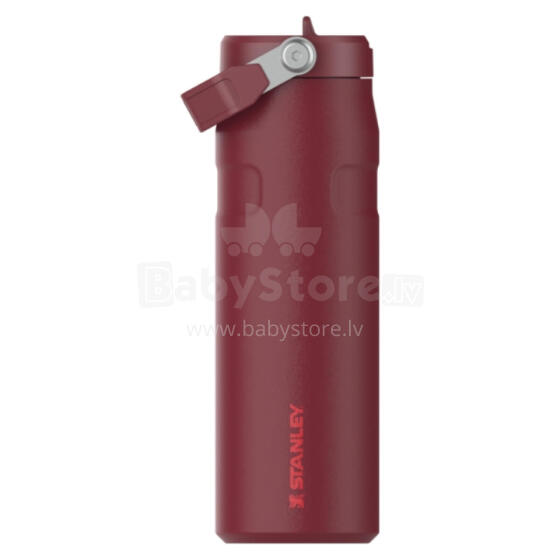 Termopudele ar salmiņu The IceFlow Bottle Flip Straw 2.0 0,71L tumši sarkana 