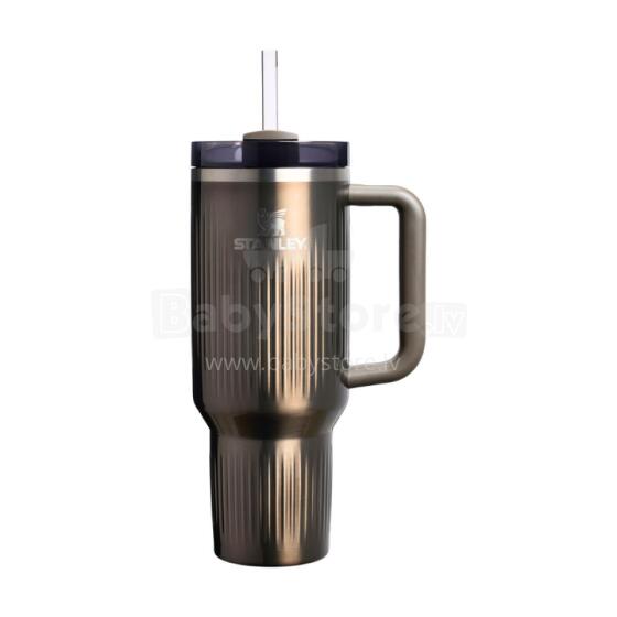 Термокружка с трубочкой The Quencher H2.0 Fluted Tumbler 1.18L глянцевый темно-серый