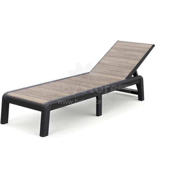Sauļošanās krēsls Deco Porto pelēks/osis