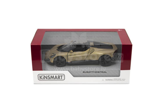 KINSMART Die-Cast modelis Bugatti Mistral, izmērs 1:36