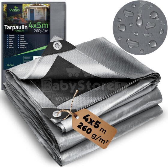 Tarpaulin 500 x 400 cm 260 g/m2 Thick PL-501