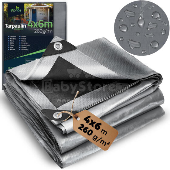 Tarpaulins 600 x 400 cm 260 g/m2 biezs PL-501
