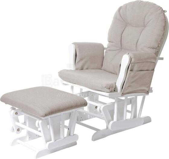 Mendler Relaxing Rocking Chair Art.HWC-C76 Cream Rocking chair for feeding
