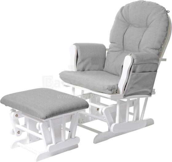 Mendler Relaxing Rocking Chair Art.HWC-C76 Light Grey Rocking chair for feeding