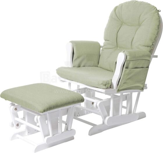 Mendler Relaxing Rocking Chair Art.HWC-C76 Light Green Rocking chair for feeding