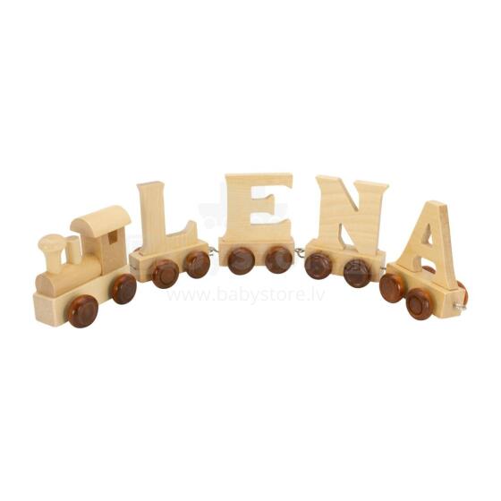 Small foot Letter Train Locomotive Art.278420 Деревянные буквы - вагоны,1 шт