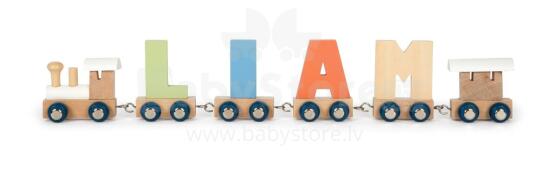 Small foot Letter Train Locomotive Art.278428 Деревянные буквы - вагоны,1 шт