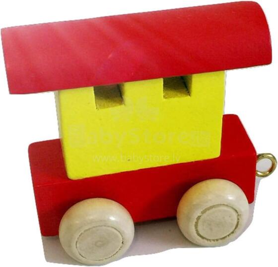 Small foot Letter Train Locomotive Art.278430 Деревянные буквы - вагоны,1 шт