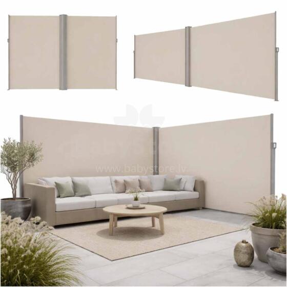 Ikonka Art.KX2865_1 LUARO stūra sānu terases nojume 180 x 620 cm bēšs
